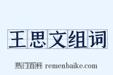 王思文组词是什么意思的图片